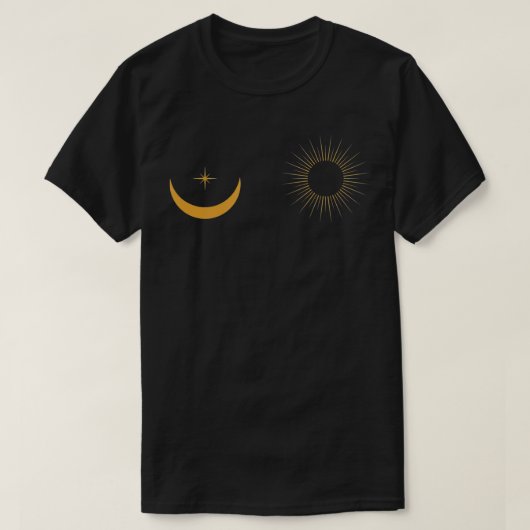 Vrouwen Zon Maan en Ster Himmelse Godin Tee T-shirt (Design voorkant)
