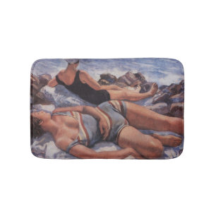 Vrouwen Zonnebaden op het strand (door Serebriakov Badmat