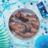 Vrouwen Zonnebaden op het strand (door Serebriakov Papieren Bordje (Feest)