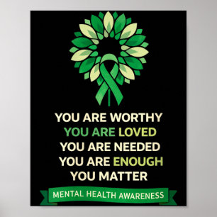 Vrouwen zonnebloem motivatie geestelijke gezondhei poster
