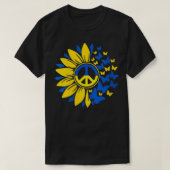 Vrouwen zonnebloem Oekraïne Oekraïense vlag Vliegt T-shirt (Design voorkant)