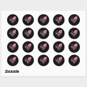 Vrouwen Zonnebloem Roze Lint Geloof Borstkanker A Ronde Sticker (Vel)