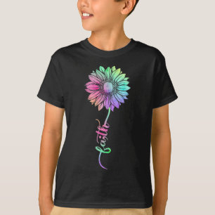 Vrouwen Zonnebloem Waterverf Geestelijke Gezondhei T-shirt