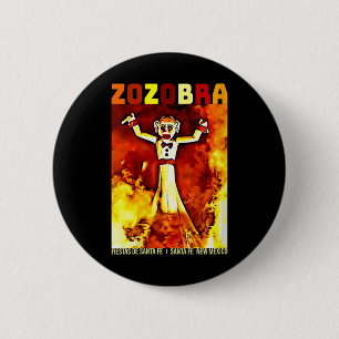 Vrouwen Zozobra Fiestas De Sante Fe New Mexico Oud Ronde Button 5,7 Cm
