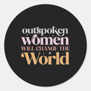 Vrouwen zullen de feministische meisjesmacht van d ronde sticker