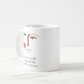 Vrouwen zullen de wereld verbinden tot vrede koffiemok (Voorkant links)