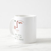 Vrouwen zullen de wereld verbinden tot vrede koffiemok (Voorkant links)