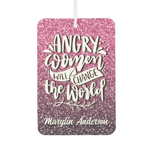 VROUWEN ZULLEN DE WERELDGLITTERTYPOGRAFIE VERANDER LUCHTVERFRISSER (Voorkant)