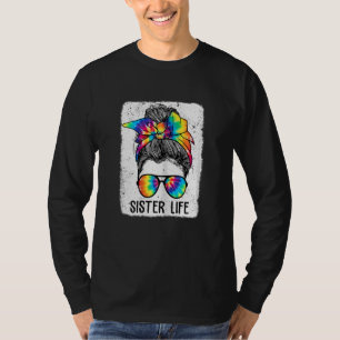 Vrouwen zuster leven gebleekt mam leven das verf r t-shirt