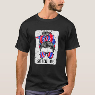 Vrouwen zuster leven gebleekt mam leven das verf r t-shirt