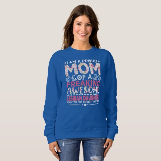 Vrouwen zwaaien moeder van lesbische Moederdag Trui (Voorkant volledig)