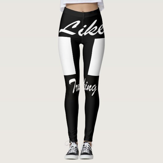 Vrouwen zwart als trucking Logo Leggings (Voorkant)