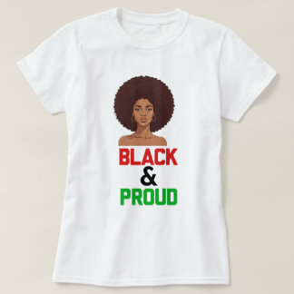 Vrouwen zwart en trots t-shirt