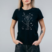 Vrouwen zwart geïllustreerd Zodiac T-shirt