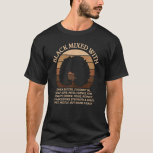 Vrouwen zwart gemengd Melanin Girl Blm Proud T-shirt