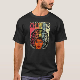 Vrouwen Zwart Geschiedenis Ik ben een Januari Koni T-shirt