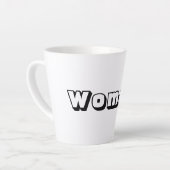 Vrouwen Zwart Kleur Tekst Latte Mok Pakenham lette (Linkerhoek)