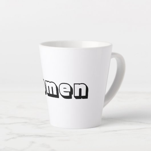 Vrouwen Zwart Kleur Tekst Latte Mok Pakenham lette (Rechterhoek)
