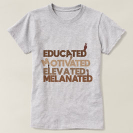 Vrouwen Zwart opgeleid gemotiveerd verhoogd melana T-shirt