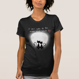 Vrouwen Zwart T-shirt met katten aan 🌙