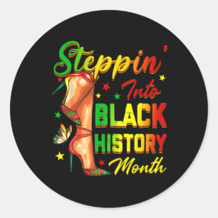 Vrouwen Zwarte Geschiedenis Stepping In Afrikaanse Ronde Sticker