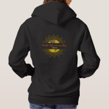 Vrouwen zwarte hoodie - Wereld Scleroderma Dag