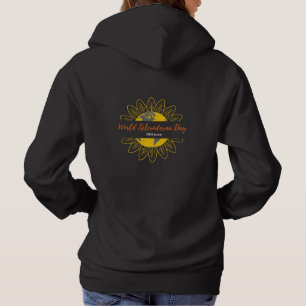 Vrouwen zwarte hoodie - Wereld Scleroderma Dag