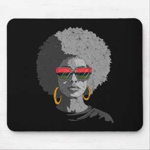 Vrouwen Zwarte Koningin Afro Melanin Gezicht Drupp Muismat