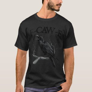 Vrouwen Zwarte Kraai, F-caw-f Grappig Zwarte Vogel T-shirt