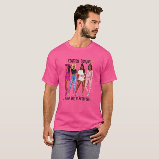 Vrouwen zwarte meisjes reizen naar afro-Amerikaans T-shirt (Voorkant volledig)