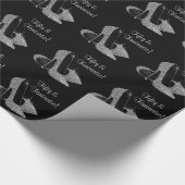 Vrouwen zwarte zilver hoog om het even welk aantal cadeaupapier (Hoek)