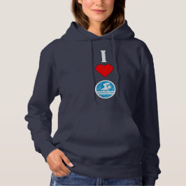 Vrouwen Zwemmen & Duiken Zwemmer Ik hou van Hart Z Hoodie