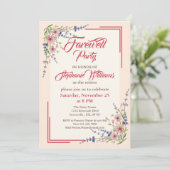 Vrouwenafscheidsfeest Bloemen Elegante Border Kaart (Staand voorkant)