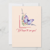 Vrouwenafscheidsfeest Bloemen Elegante Border Kaart (Achterkant)