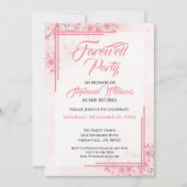 Vrouwenafscheidsfeest Elegant Roze Bloemen Kaart (Voorkant)