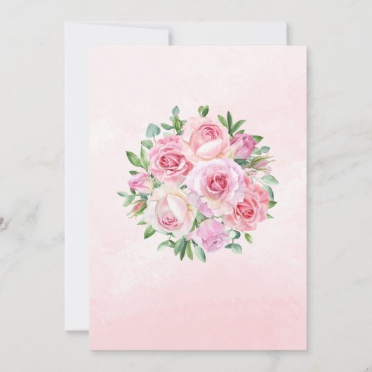 Vrouwenafscheidsfeest Floral Classic Elegant Kaart (Achterkant)