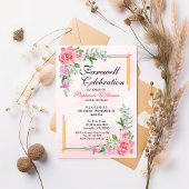 Vrouwenafscheidsfeest Floral Classic Elegant Kaart