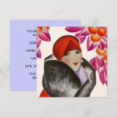 VROUWENBARE INVITATIE VAN DE GROTE VROUWENPARTIJ I KAART (Voorkant / Achterkant)