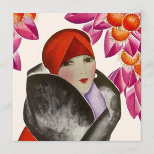 VROUWENBARE INVITATIE VAN DE GROTE VROUWENPARTIJ I KAART