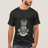 Vrouwenbebaarde Vikingschedelkrijger Scandinavia V T-shirt (Voorkant)