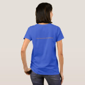 Vrouwenblauw T-shirt met URL (Achterkant volledig)