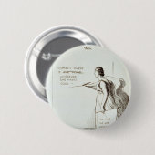 Vrouwenbol herzien ronde button 5,7 cm (Voorkant /achterkant)