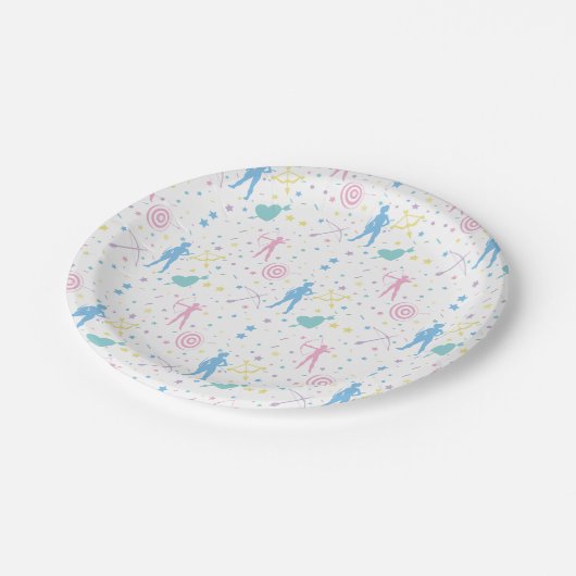 Vrouwenboogschieten - Archer Bow Arrow Papieren Bordje (Gekanteld)