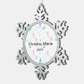 Vrouwenboogschieten - Archer Bow Arrow Tin Sneeuwvlok Ornament (Rechts)