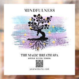 ** Vrouwenboom van Life Yoga Meditation Reiki Raamsticker