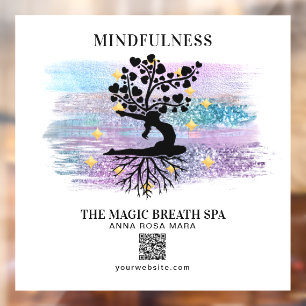 ** Vrouwenboom van Life Yoga Meditation Reiki Raamsticker