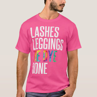 Vrouwenchecklist Lashes Legging Tie Dye herfst T-shirt