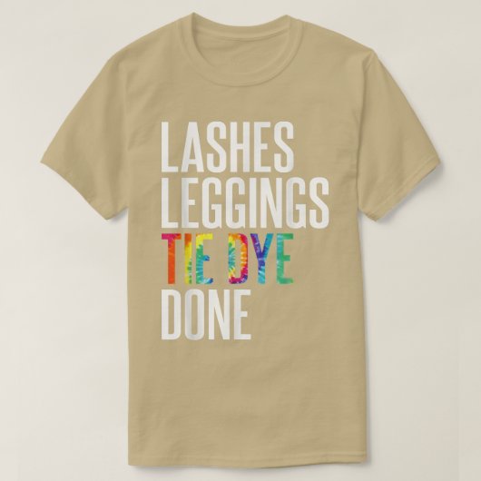 Vrouwenchecklist Lashes Legging Tie Dye herfst T-shirt (Design voorkant)