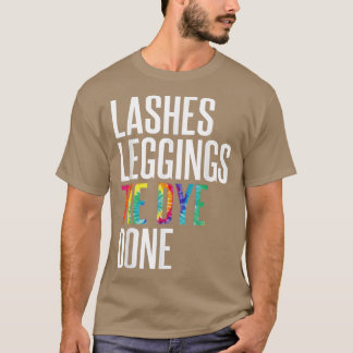 Vrouwenchecklist Lashes Legging Tie Dye herfst T-shirt