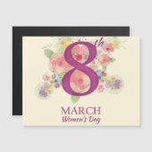 Vrouwendag 8 maart Magnetische Kaart (Voorkant / Achterkant)